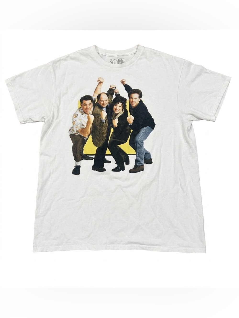 Seinfeld TV Show Cast Graphic T-Shirt Men’s Medium White Honduras 100% Cotton M